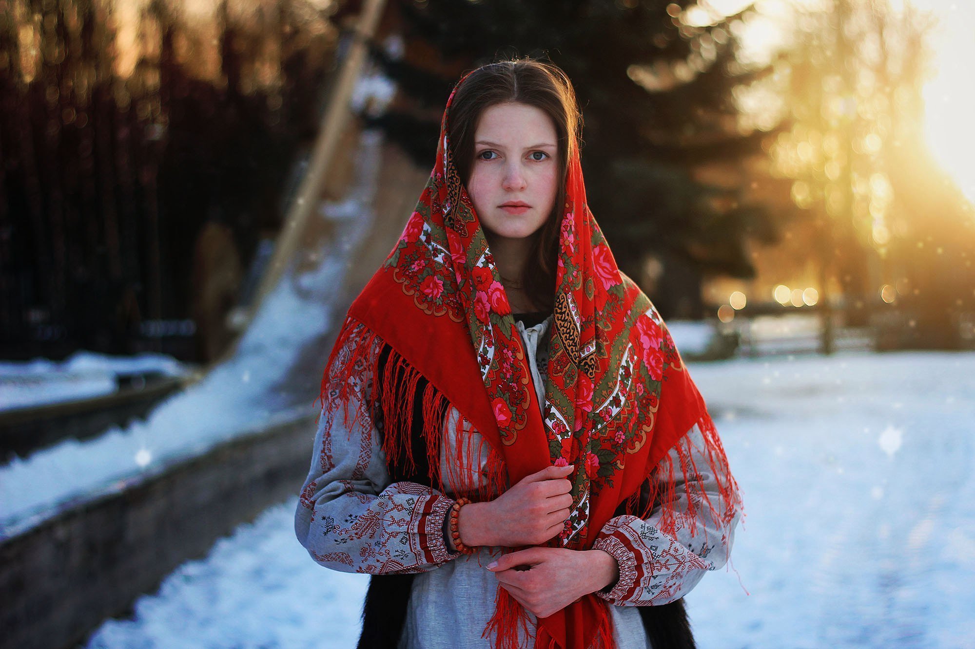 Girls in Slavic costumes in Wuhu