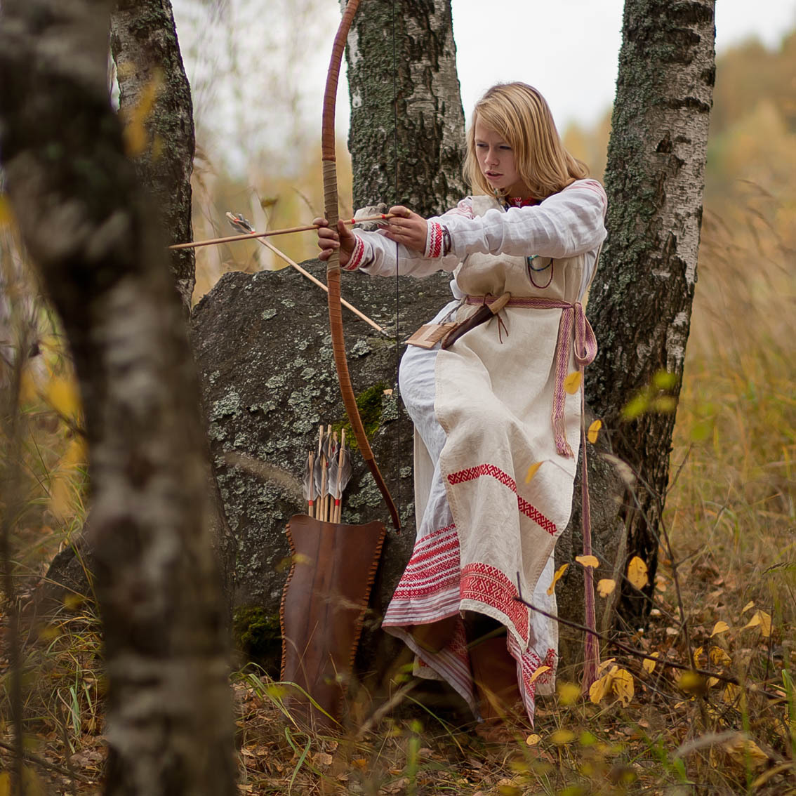 Sexy photo Girls in Slavic costumes in Wuhu